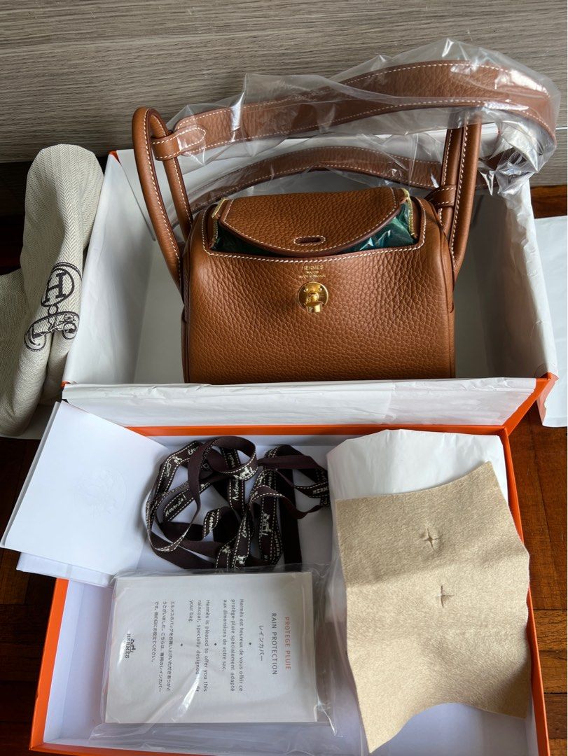 Hermes Black Mini Lindy 20 Gold/Silver Hardware in 2023