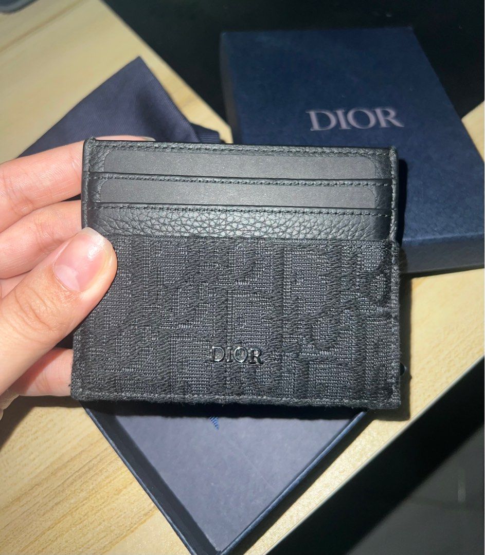 Dior oblique on sale jacquard card holder