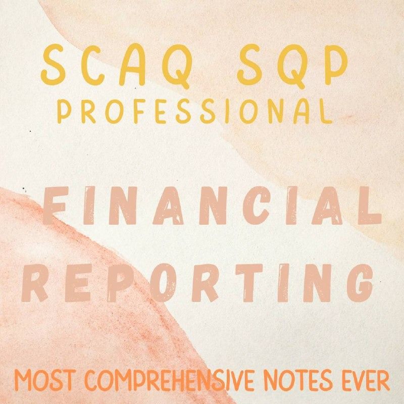 DISTINCTION MOST COMPREHENSIVE SCAQ SQP PROFESSIONAL financial