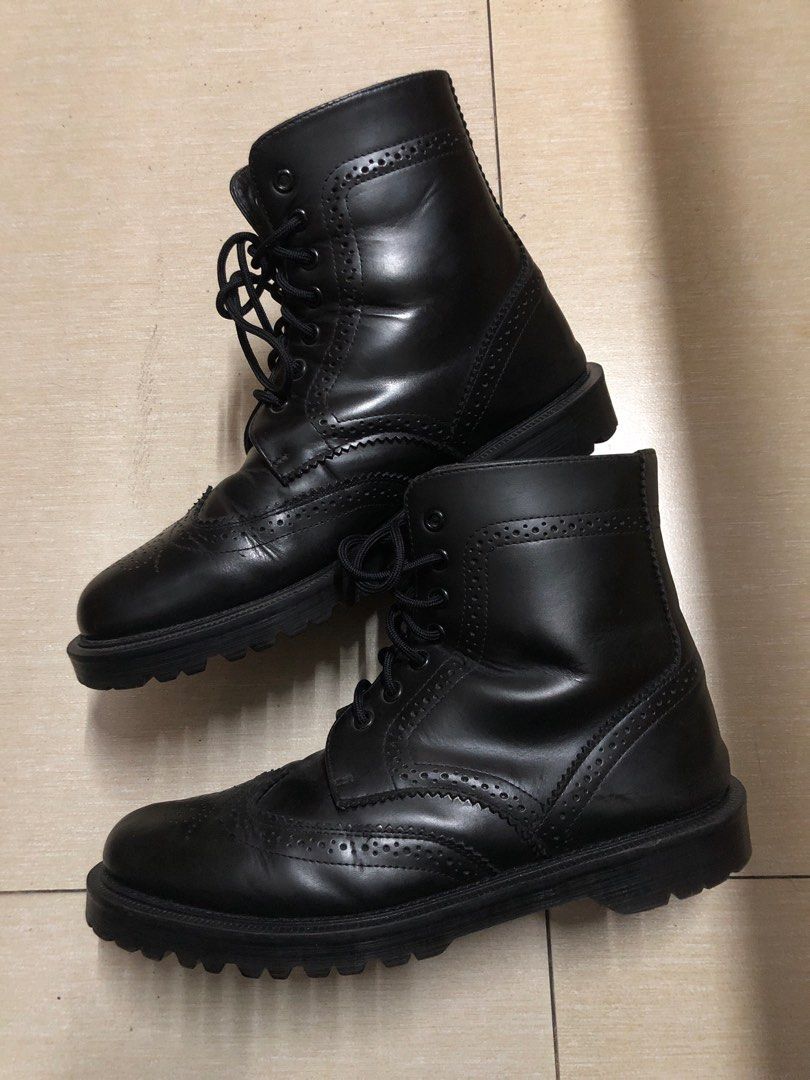 Dr. Martens Ormond Brogue Black Leather Mens Boots 9 US M Men s