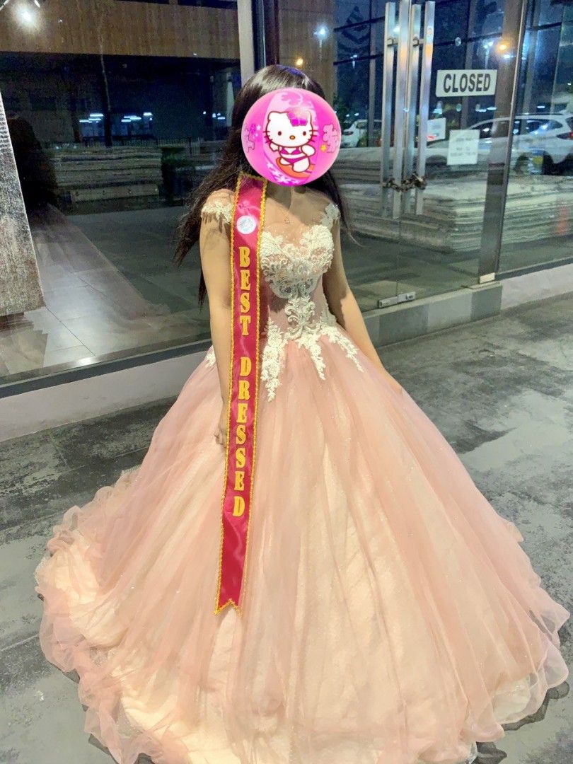 Dusty Pink Flowy Soft Tulle Gown Women s Fashion Dresses Sets