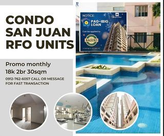 Fast move-in RFO condo units rent to own San Juan greenhills aurora Araneta manila gilmore UBELT PUP