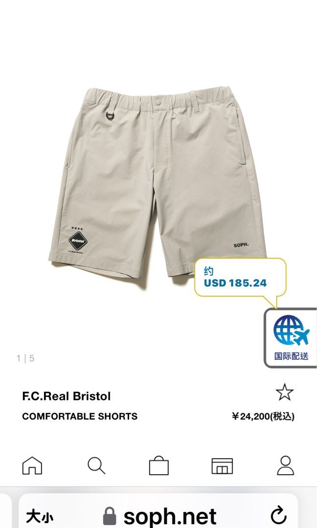 F.C.Real Bristol COMFORTABLE SHORTS, 男裝, 褲＆半截裙, 短褲- Carousell