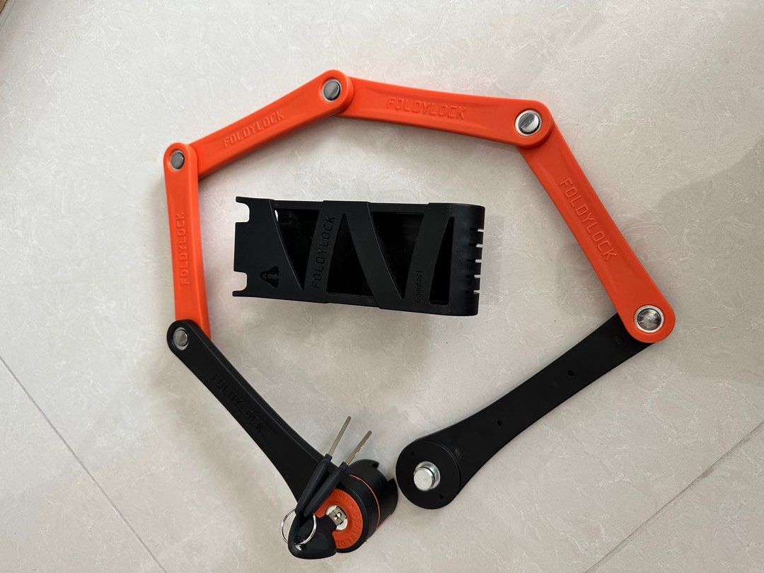 FoldyLock Compact Folding Bike Lock, Sports Equipment, Bicycles & Parts ...