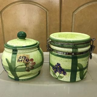 FOR SALE: Ceramic Decorative Food Jar Set
