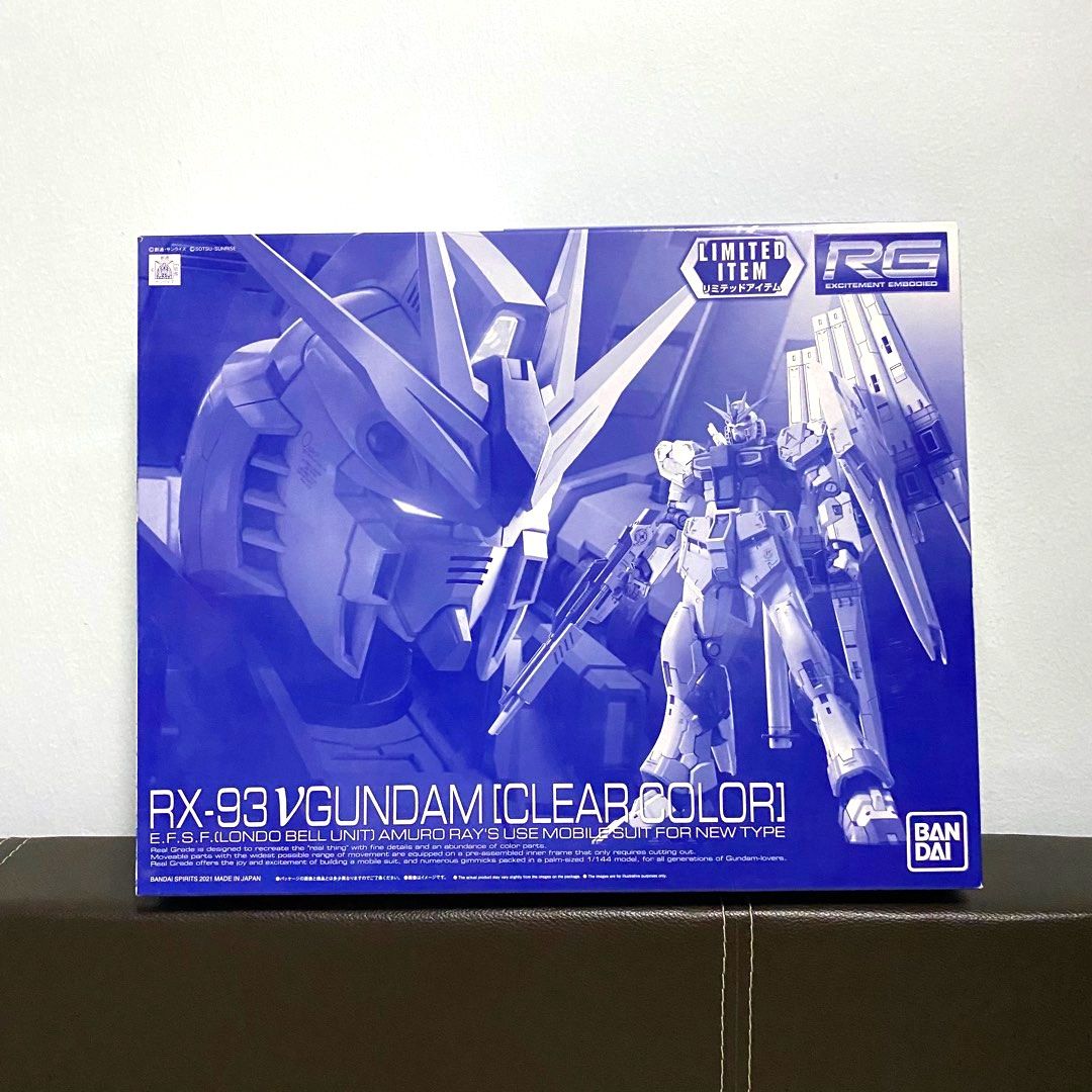 (Free Delivery) RG 1/144 RX-93 V Gundam Clear Colour Limited Item (Category: Gundam Model Kits) located in Singapore. Submitted by Kaiseng99 (Listing ID 1223365898, Image 1). Description: Free Delivery .