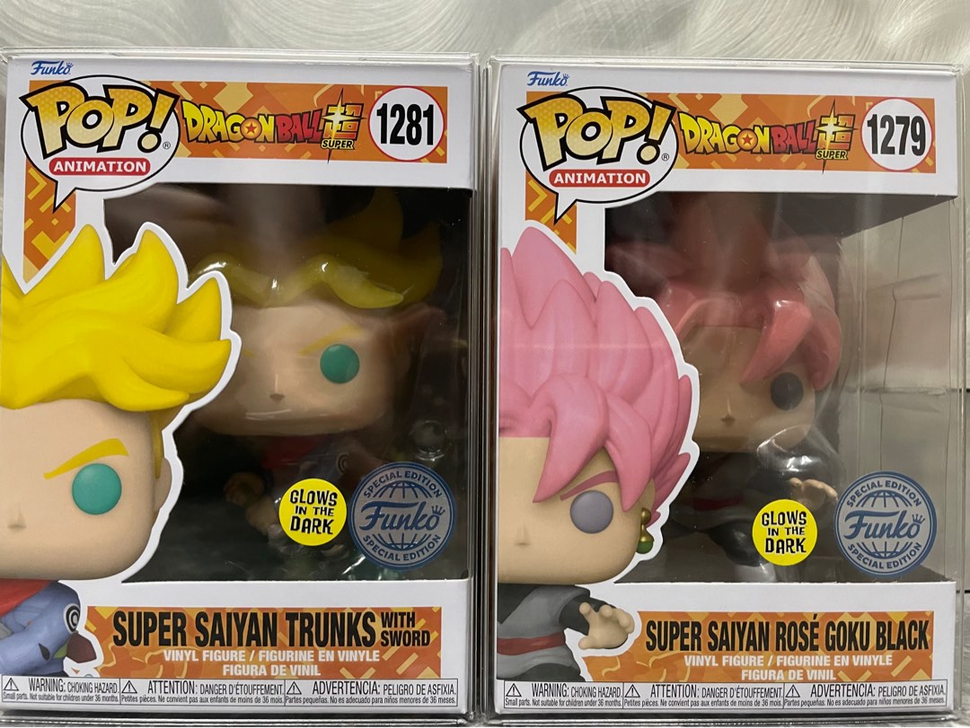 Funko Pop 1281 1279 Dragonball Super Trunks & Rose Goku Black