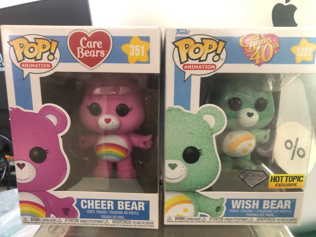 Funko Pop! Animation #1207 - Wish Bear Edición Diamante Exclusiva, 40 Aniversario Care Bears