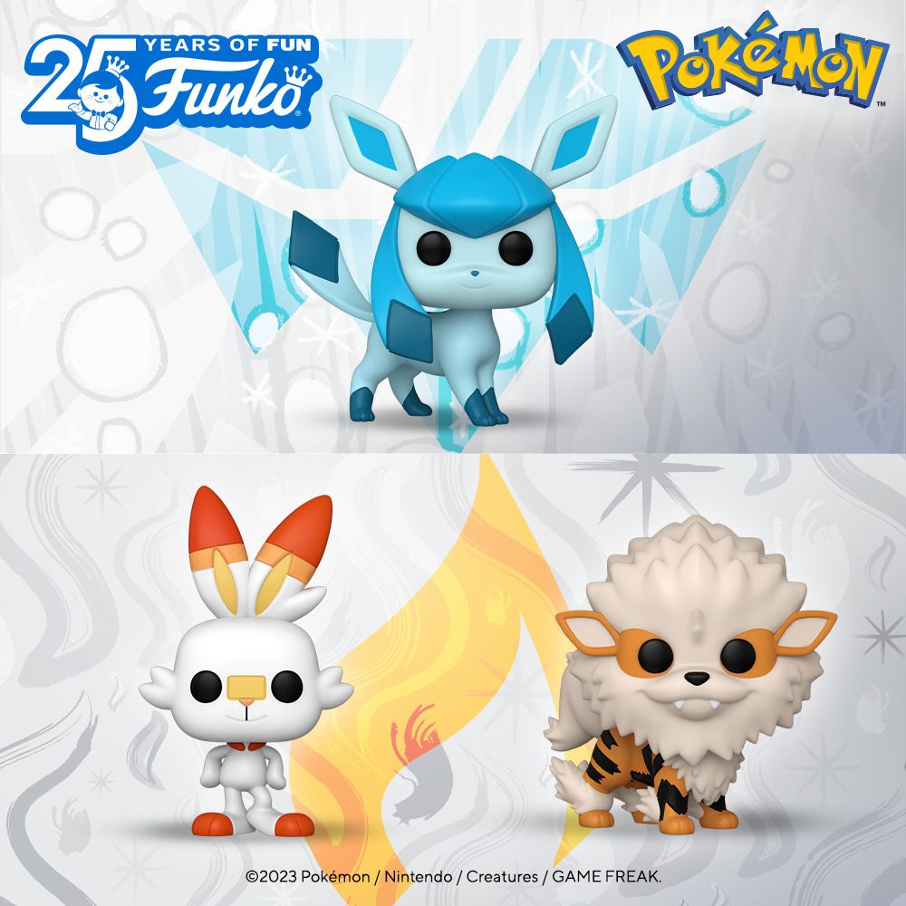 Funko Pop! Pokemon Series 12 (Arcanine/Glaceon/Scorbunny) - Glaceon  (Flocked) (Hot Topic), Hobbies & Toys, Toys & Games on Carousell