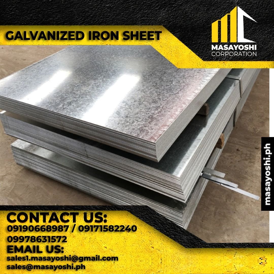 Gi Sheets 1.0mm x 4 x 8 Metals Plates Sheets Steel Galvanized
