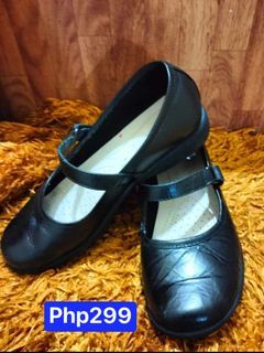 Gibi Black Leather School Shoes