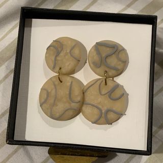 handmade clay statement earrings