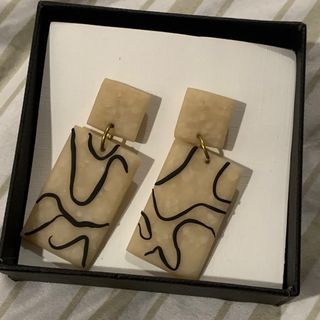 handmade clay statement earrings