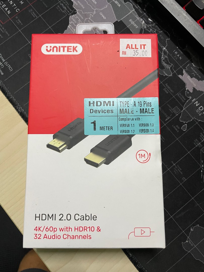 HDMI Cable 1 meter, Computers & Tech, Parts & Accessories, Cables ...