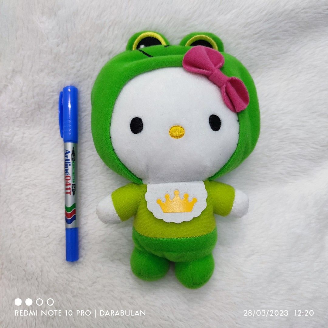 Hello Kitty Frog Big Plush, Hobbies & Toys, Toys & Games on Carousell
