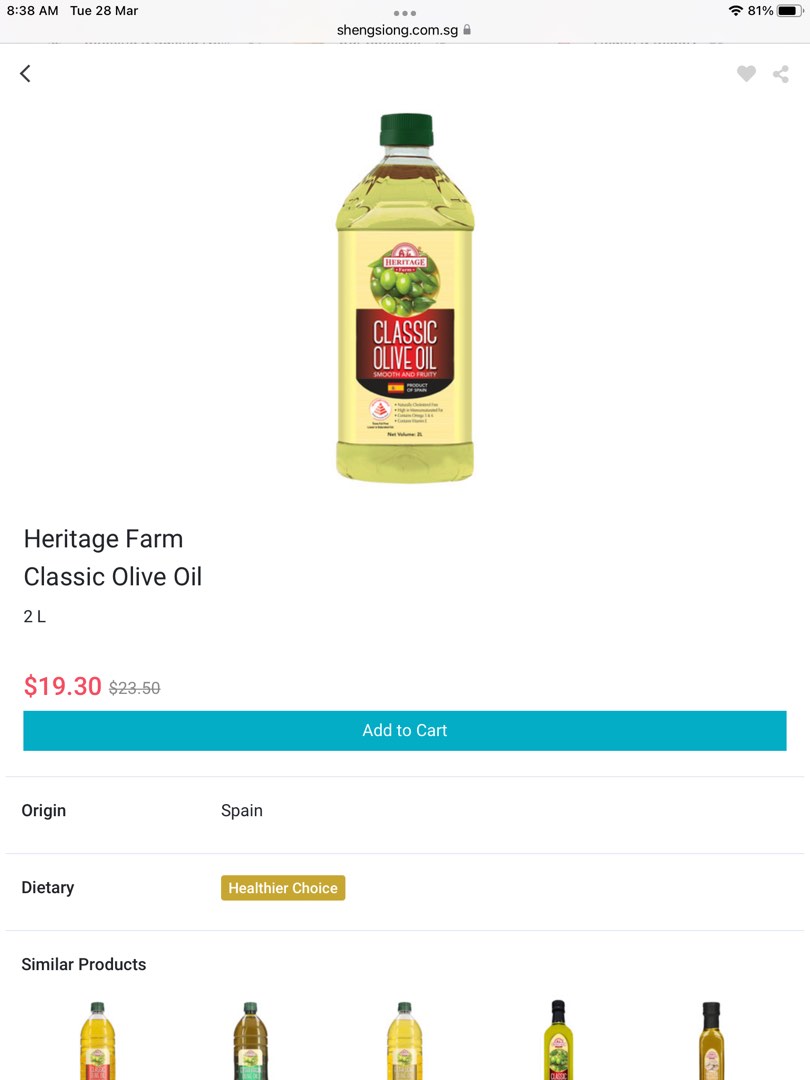 Heritage Farm Classic Olive Oil 2L, Food & Drinks, Other Food & Drinks