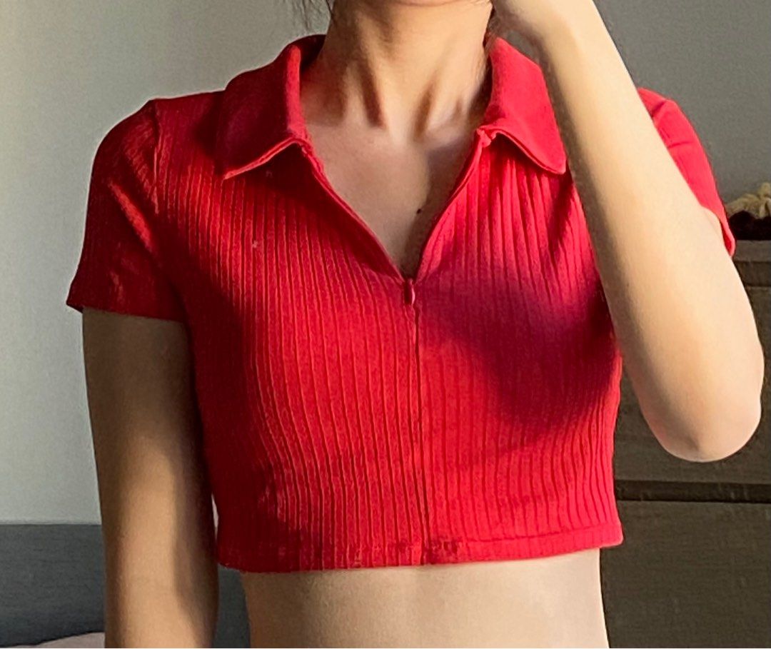 H&m red hotsell crop top