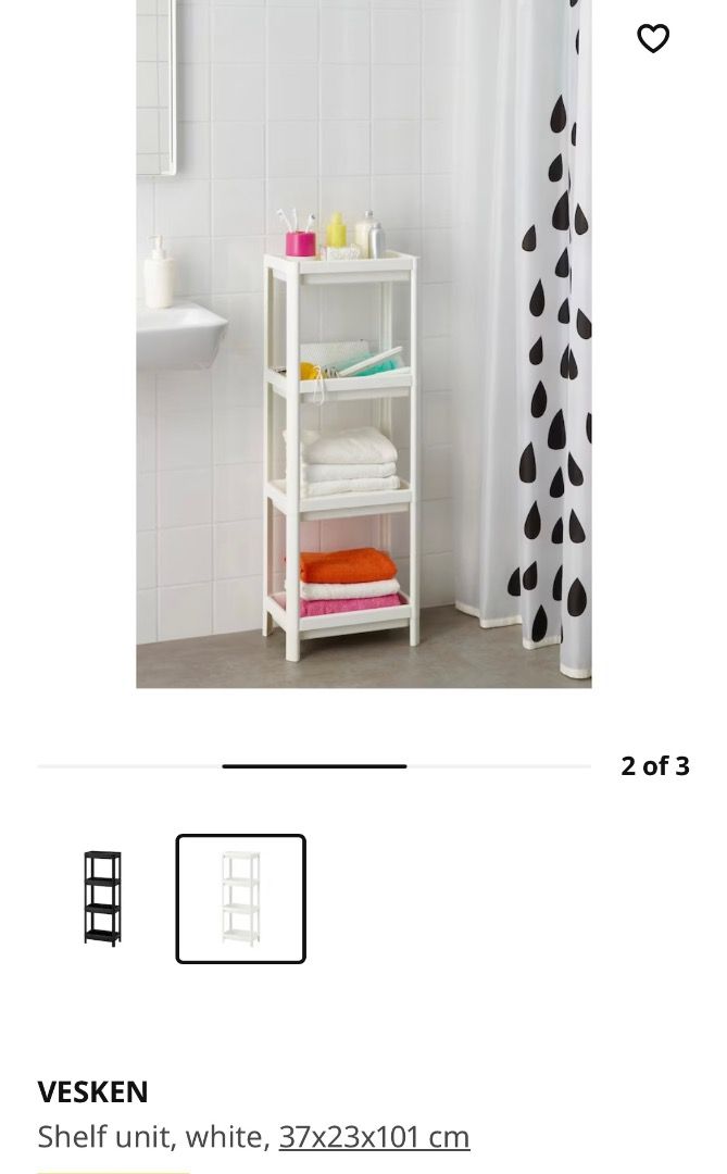 IKEA bathroom shelving unit, Furniture & Home Living, Furniture ...