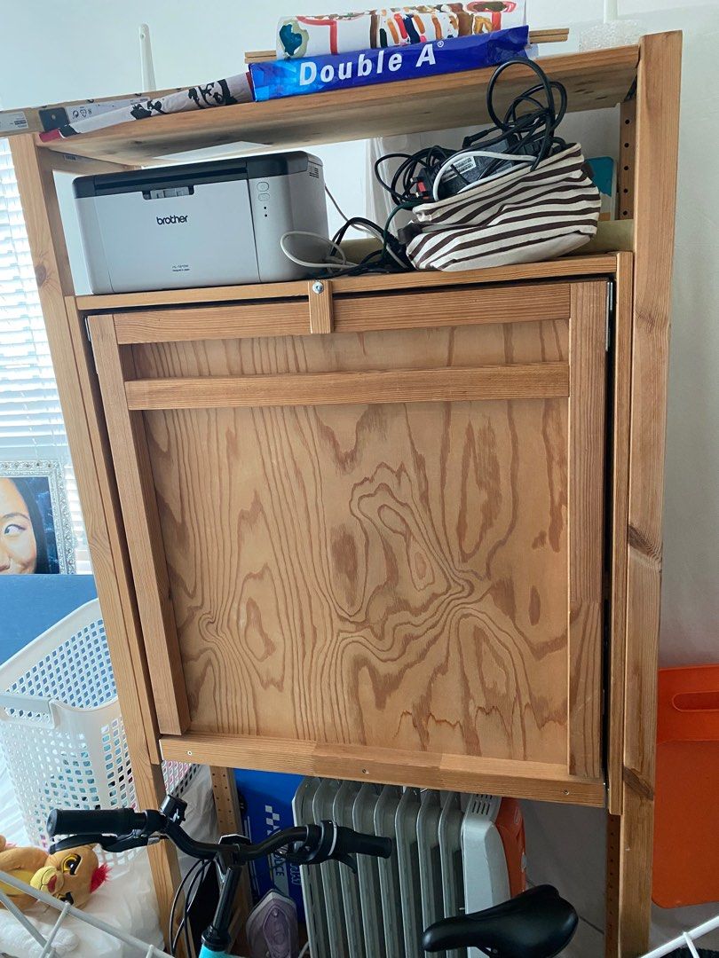 Ikea ivar foldable table and shelf, 傢俬＆家居, 傢俬, 桌子 Carousell
