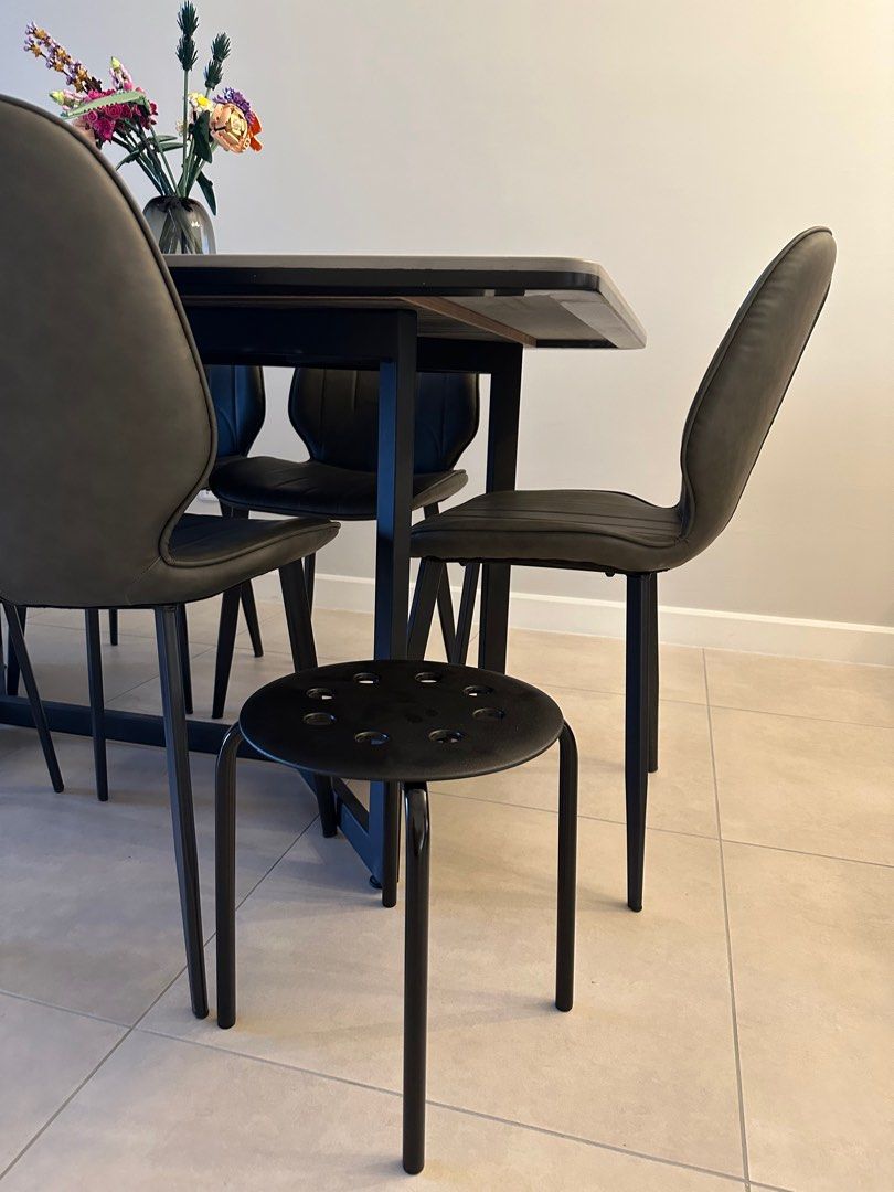 Ikea marius online stool black