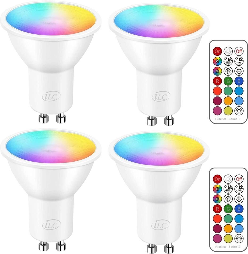 RGB Light bulbs with Remote to change the Color - iLC LED Light