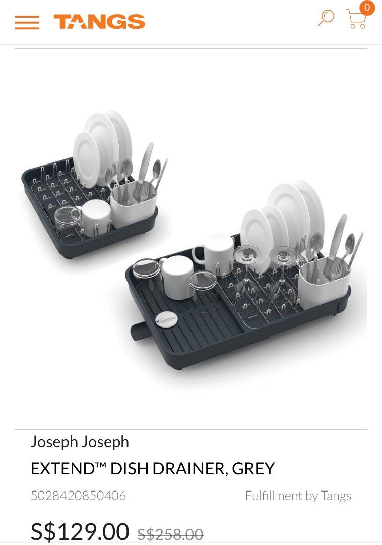 Joseph Joseph Extend Expandable Dish Rack, Furniture & Home Living