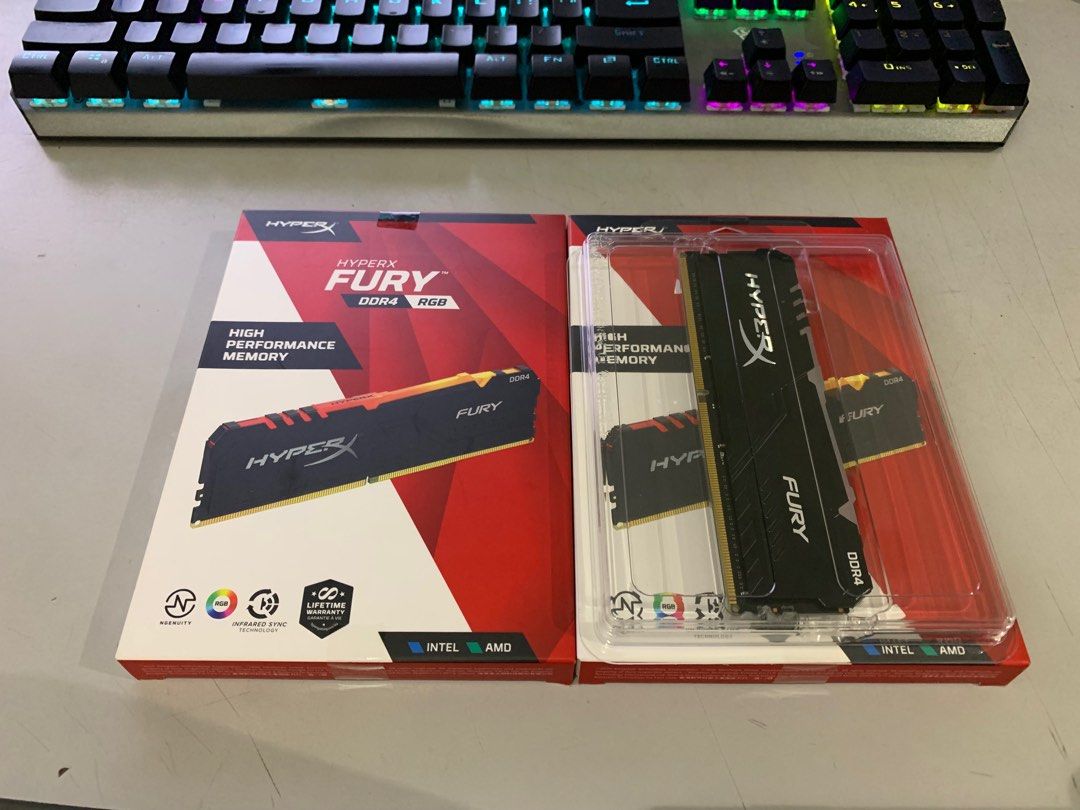 Kingston HyperX Fury RGB HX426C16FB3A 16GB 2666MHz DDR4 CL16 DIMM Ram