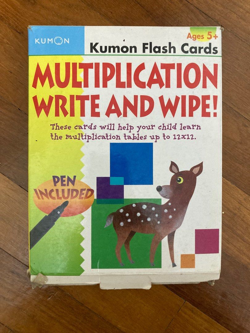 Kumon multiplication flash cards, Hobbies &amp; Toys, Books &amp; Magazines ...