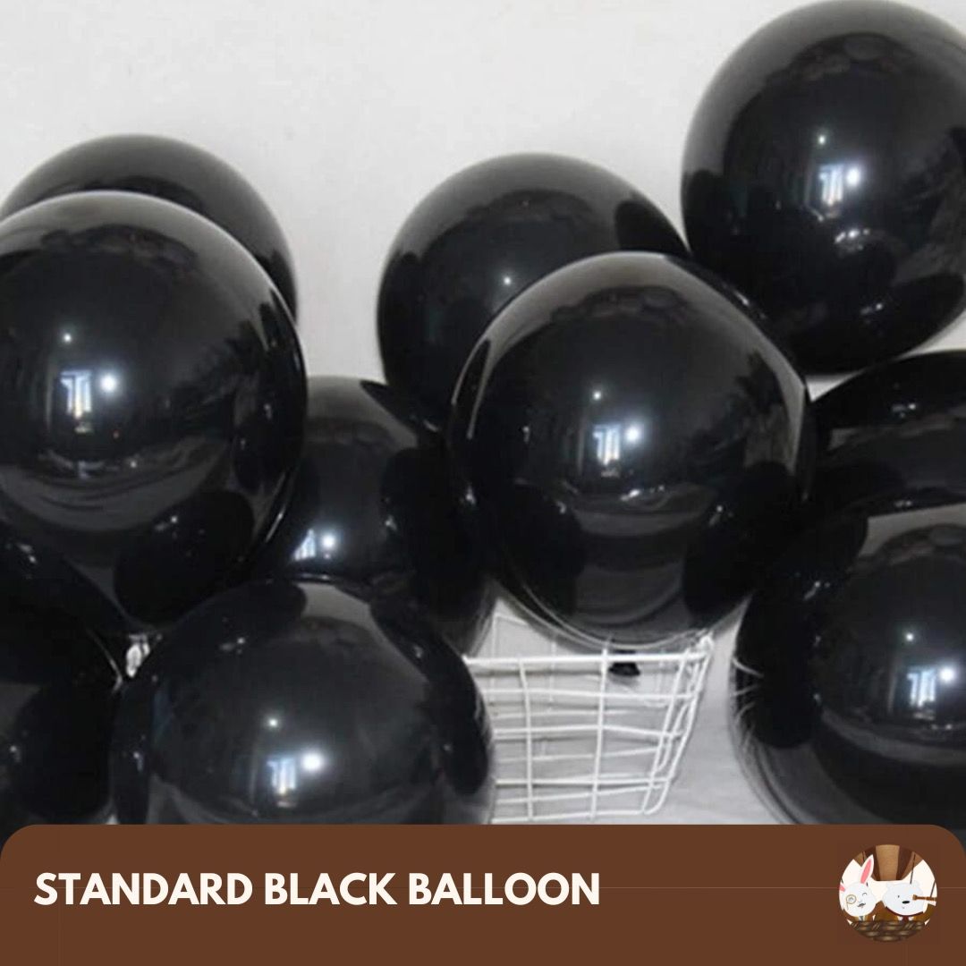 5inch/12inch Standard Latex Balloon Black, Hobbies & Toys