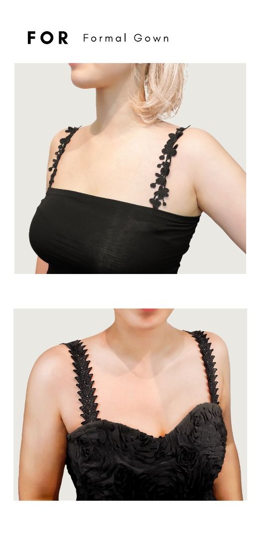 Leafy Black Embordary Lace Bra Straps (Long and Wide) for $18 only, Women's  Fashion, New Undergarments & Loungewear on Carousell