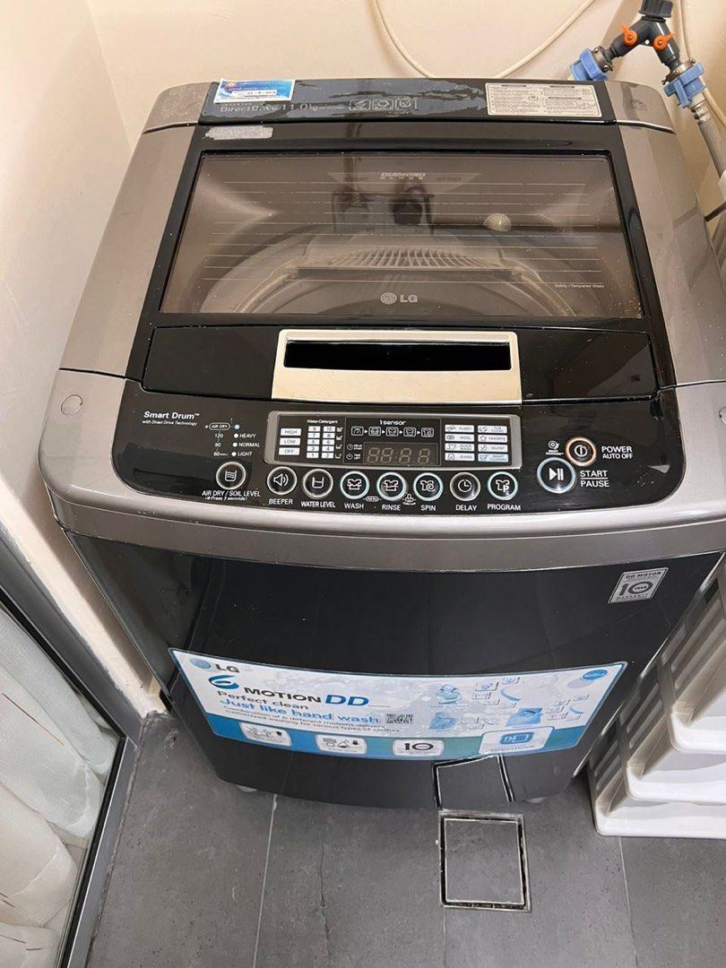LG washing machine top load direct drive 11kg Motion DD, TV & Home