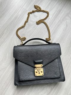 LOUIS VUITTON 路易威登 手提包 水波紋 Monceau 尺寸28x21cm 容量超夠的 復古時髦經典  古董包正常使用痕跡 包況都有拍出來 價格超美 22800 這款買不到了 男女都適合🖤🖤🖤🖤🤍#附上一條金鏈可以斜背