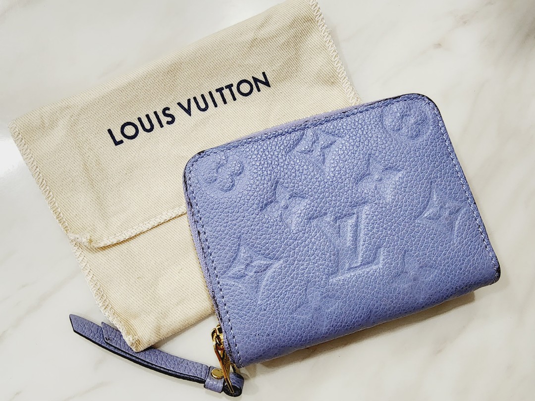 Louis Vuitton Zippy Coin Purse Summer Blue in Empreinte Embossed