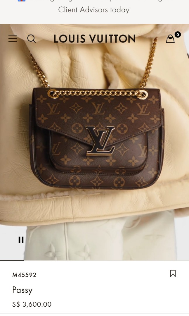 Shop Louis Vuitton Passy (M45592) by HOPE