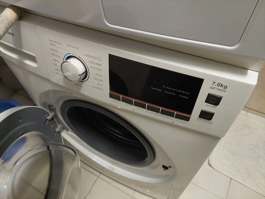 Midea MF768W 7kg Front Load Washing Machine, TV & Home Appliances