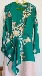 Mimpikita Atris Draped Top in Green #KEMASRAYA