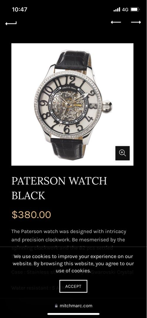 Mitch Marc Paterson Watch in Black