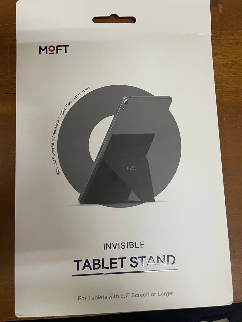 Moft Invisible Tablet and Foldable Stand 9.7 for iPad (Category: Other Mobile & Gadget Accessories) located in Quezon City. Submitted by dacabe (Listing ID 1223319686, Image 2). Description: Never been used Starry Grey RFS: Wrong size.