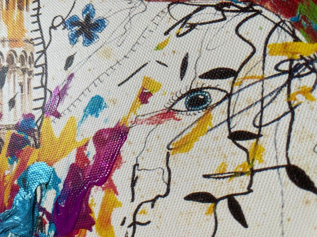 Monkey Pisa Jysk Painting, Desain & Kerajinan Tangan, Karya Seni di