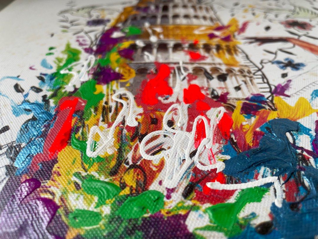 Monkey Pisa Jysk Painting, Desain & Kerajinan Tangan, Karya Seni di