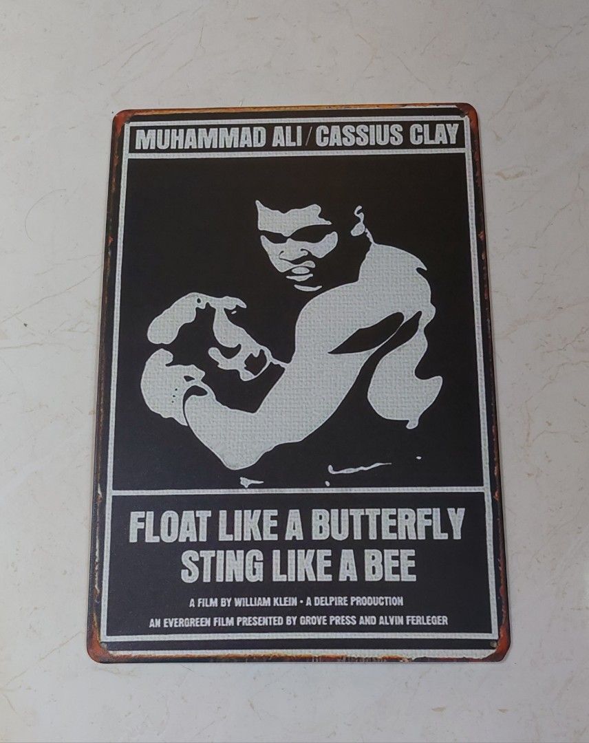Muhammed Ali metal sign board 20cm x 30cm, Hobbies & Toys, Memorabilia ...