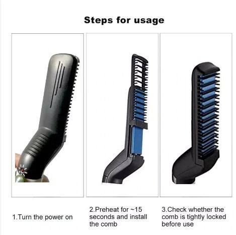 Multifunctional Hair Curling Iron M Styler Hair Comb Brush Beard
