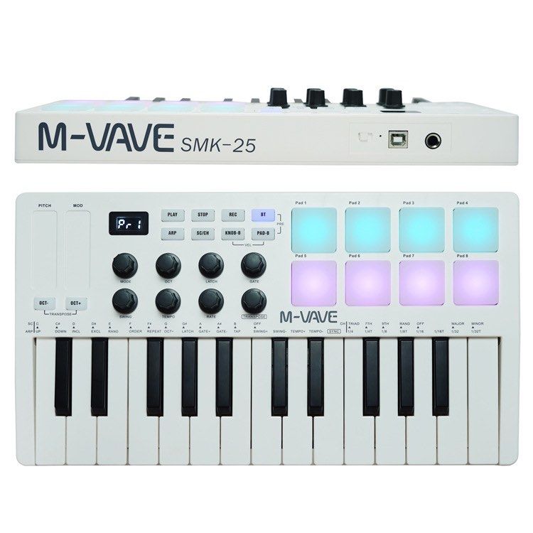 MWAVE 25按鍵MIDI 鍵盤 MWAVE 25 Keys MIDI Keyboard, 興趣及遊戲, 音樂樂器 & 配件, 樂器