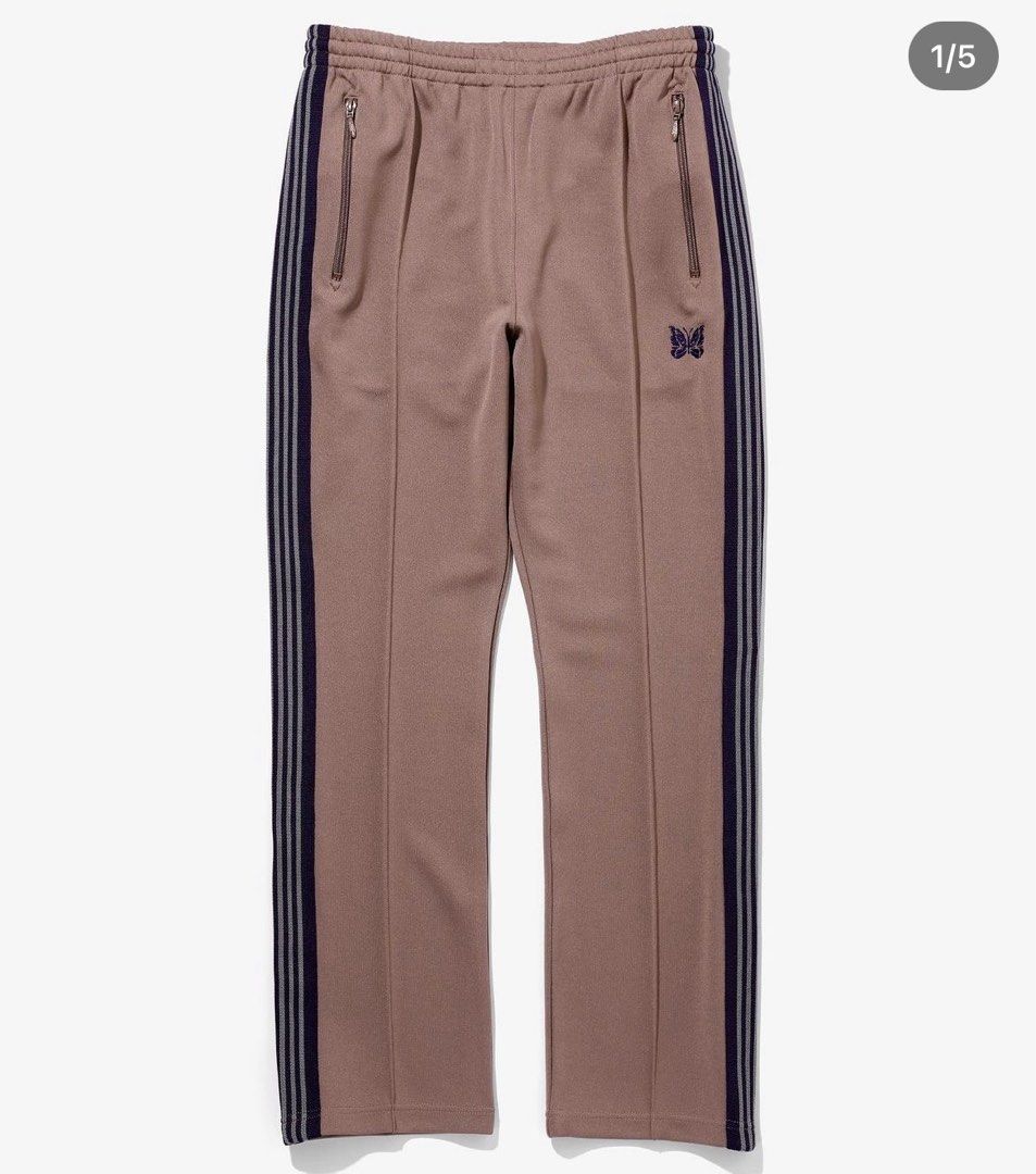 Needles FW22 Narrow track pants 藕粉, 他的時尚, 褲子, 長褲在旋轉拍賣