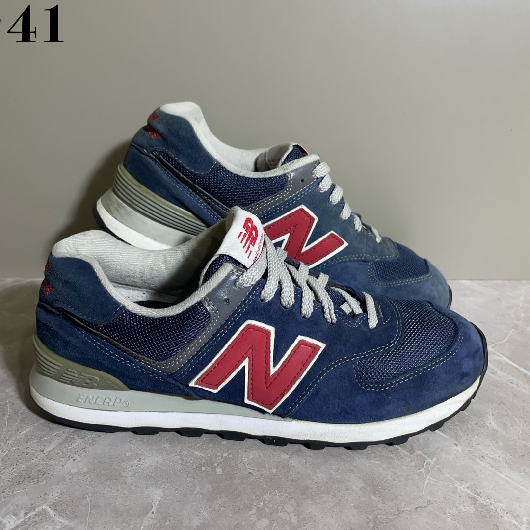 New balance navy red 574 deals