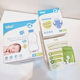 NEW BKA MOM UUNG KANTONG ASI BOTOL KACA KONEKTOR SET