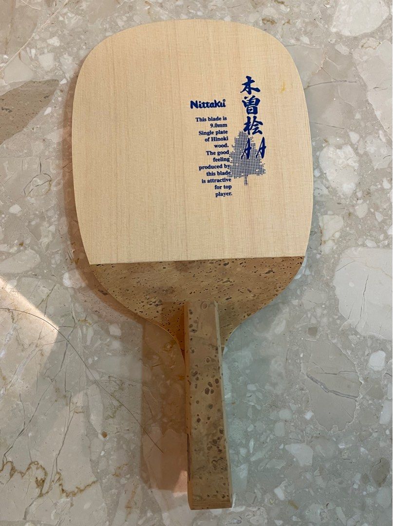 Nittaku AA 1 ply Kiso Hinoki table tennis blade, Sports Equipment