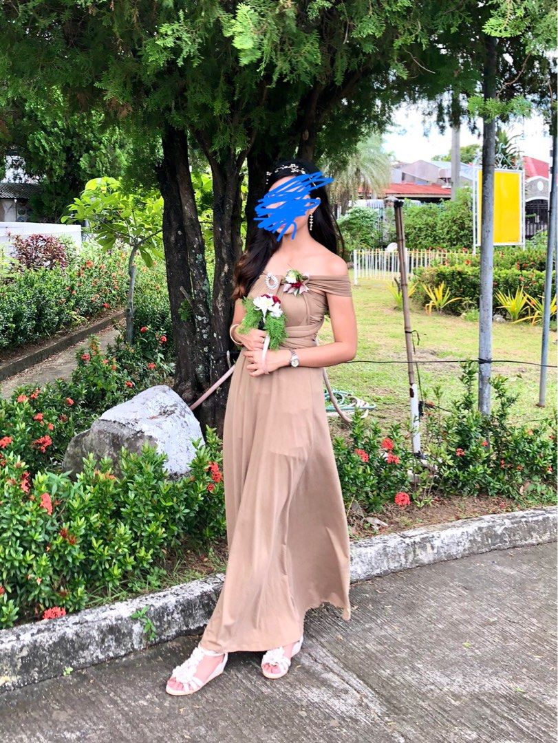 Nude Brown Infinity Dress Women s Fashion Dresses Sets