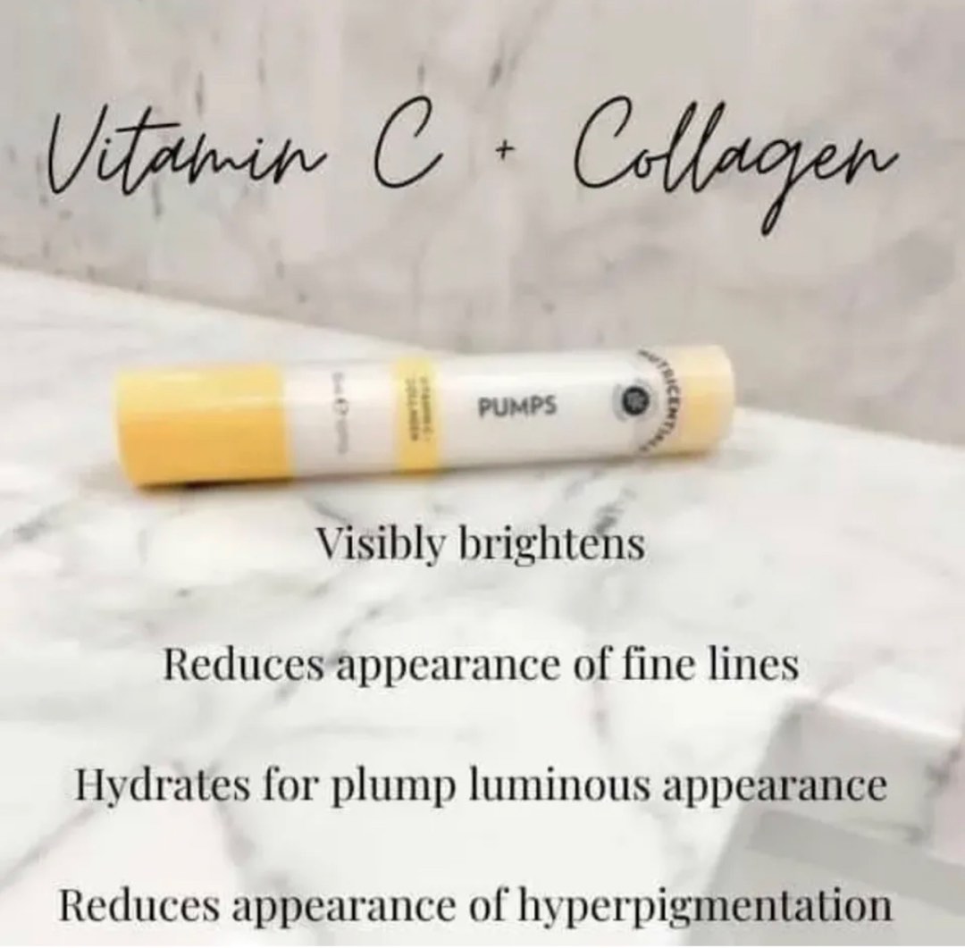 NuSkin Nutricentials Vitamin C Pump + Collagen 30ml, 美容＆化妝品, 健康及美容 皮膚