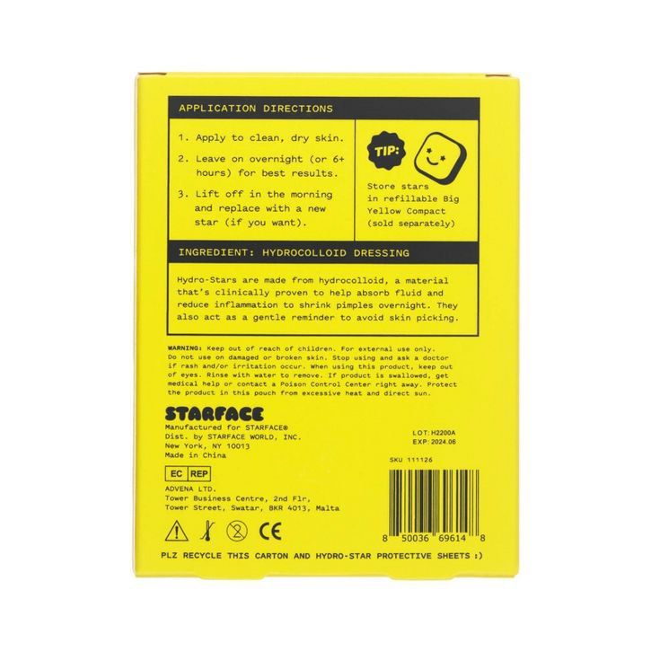 Starface Hydro Star Pimple Patches (Category: Face Care) located in Taguig. Submitted by francextrasph (Listing ID 1223244742, Image 2). Description: PRE ORDER 32 patches .